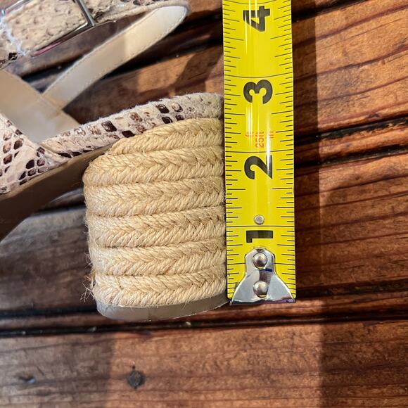 Bar III Reptile/Snake Print Rope Block Heeled Sandals Slingbacks - SIZE 8M - Picture 8 of 8